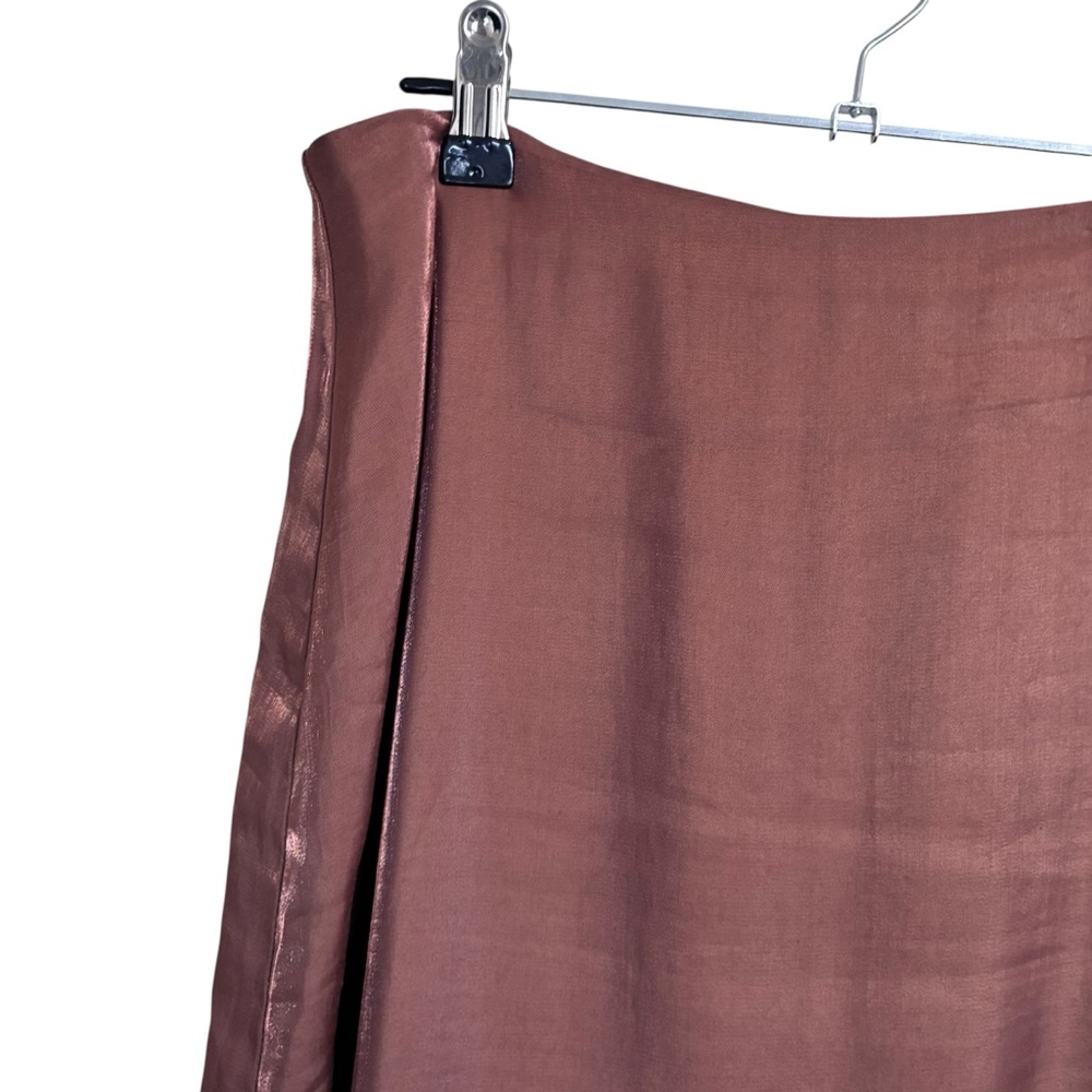 ICHI Metallic Brown Midi Skirt (IHRAIA SK) - Picture 4 of 10